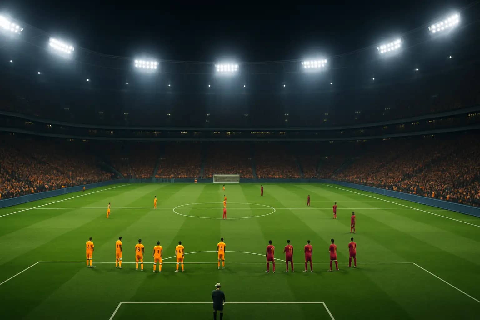 Netherlands and Morocco players competing on the pitch at the 2026 FIFA World Cup