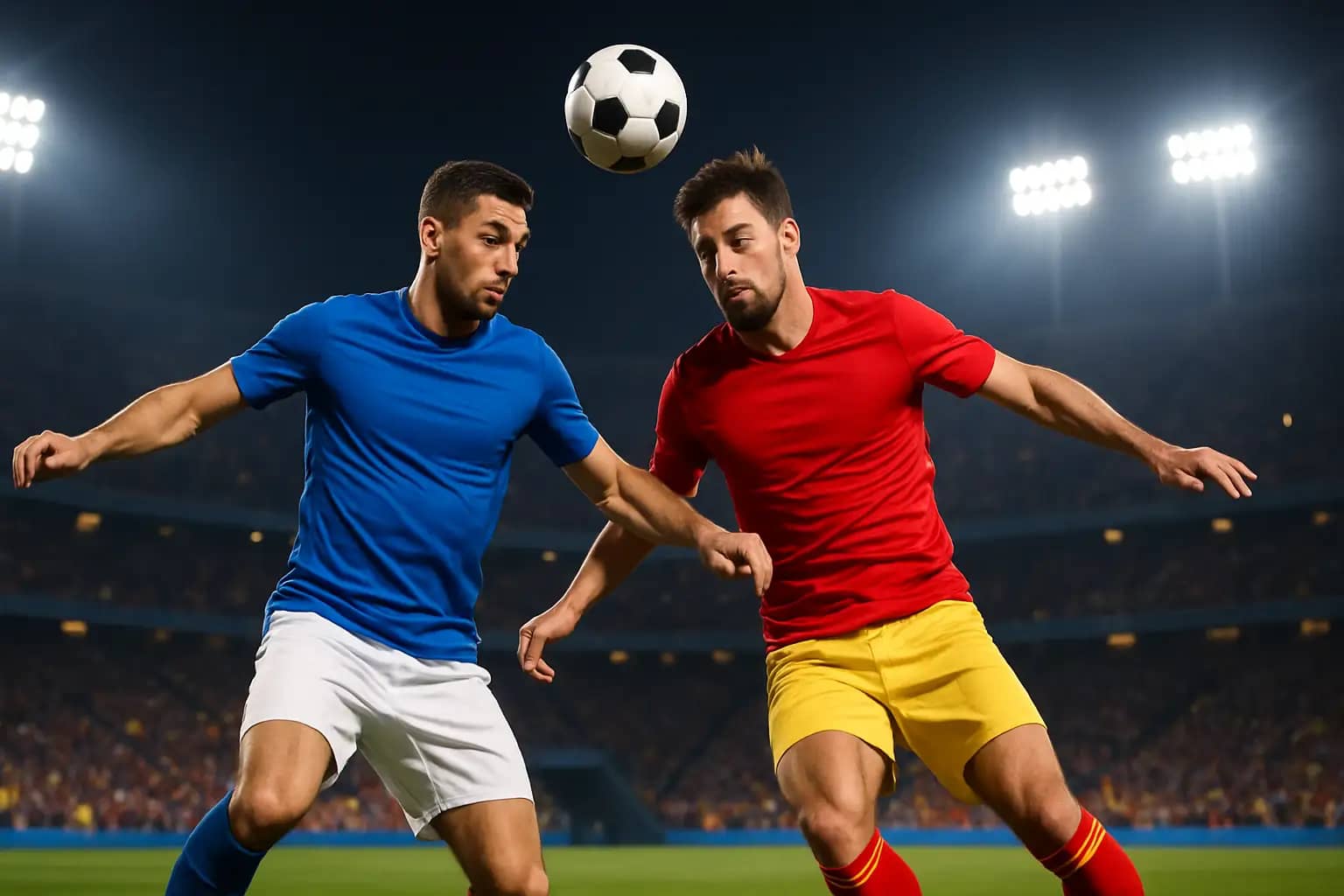 USA and Bosnia & Herzegovina players competing on a football pitch during a major international tournament