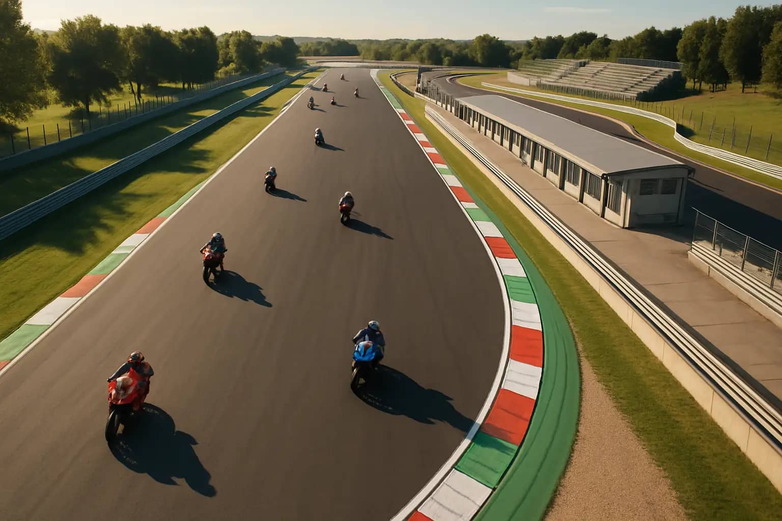 MotoGP riders on track during Friday practice at the Czech Grand Prix